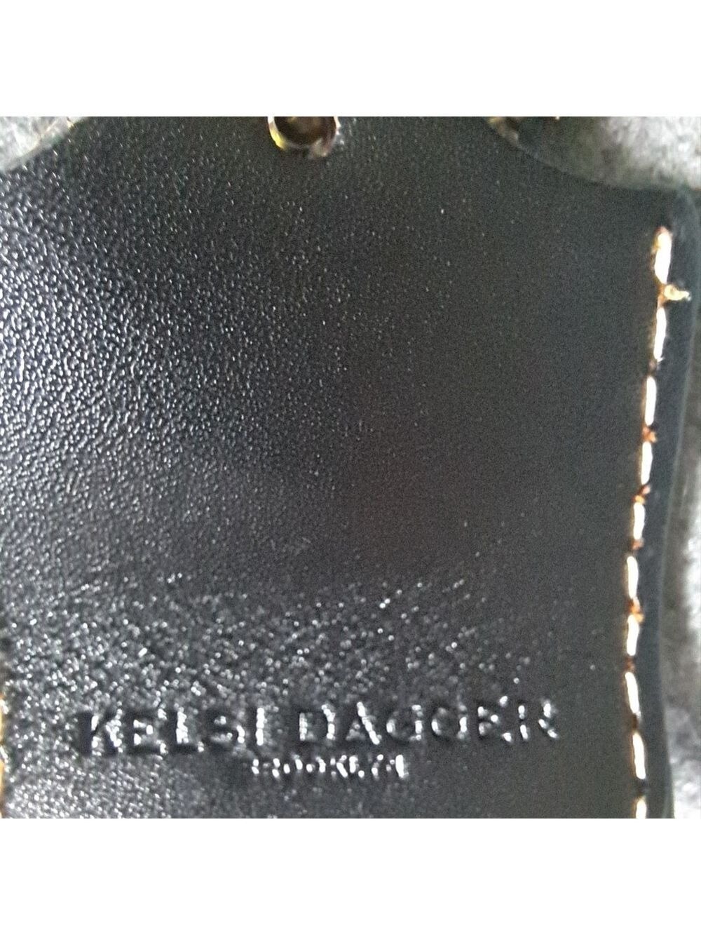 KELSI DAGGER leather felt large open tote grey black coastal shoulder bag used - Picture 8 of 16